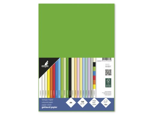 Papier Kangaro A4 120grs helgroen pak 100 vel