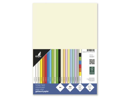 Papier Kangaro A4 160grs ivoorwit pak 50 vel
