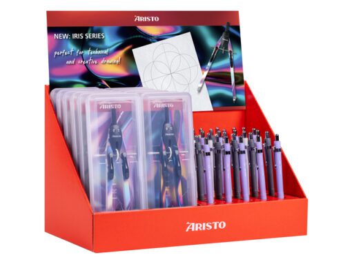 Passer Iris en Studio Pen Aristo in display 42 stuks        assorti kleuren