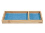 Pennenbak EYE STYLE bamboe 245x109x25mm met l.grijs- blauwe inlay