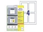 Positioneer etiket Avery voorbedrukt 120x80mm 5 vel 4       etiketten per vel 3-talig