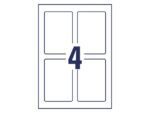 Positioneer etiket Avery voorbedrukt 120x80mm 5 vel 4       etiketten per vel 3-talig