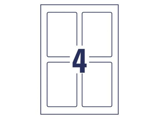 Positioneer etiket Avery voorbedrukt 120x80mm 5 vel 4       etiketten per vel 3-talig
