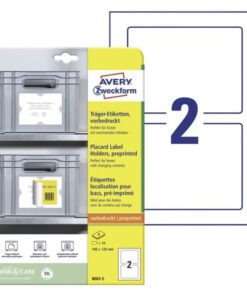 Positioneer etiket Avery voorbedrukt 160x120mm 5 vel 2      etiketten per vel 3-talig