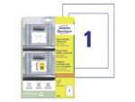 Positioneer etiket Avery voorbedrukt 220x160mm 5 vel 1      etiket per vel 3-talig
