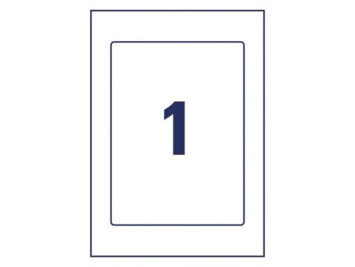 Positioneer etiket Avery voorbedrukt 220x160mm 5 vel 1      etiket per vel 3-talig