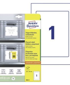 Positioneer etiket Avery voorbedrukt 220x160mm 5 vel 1      etiket per vel 3-talig
