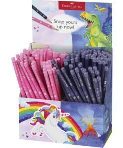 Potlood Faber-Castell grafiet Dino en Unicorn HB 2x72 stuks in koker