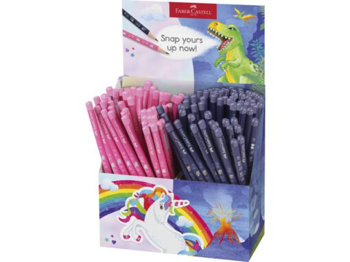 Potlood Faber-Castell grafiet Dino en Unicorn HB 2x72 stuks in koker