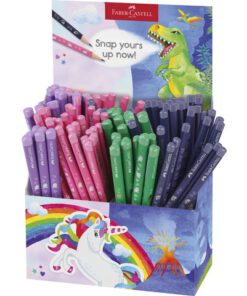 Potlood Faber-Castell grafiet  Dino en Unicorn HB 80x       standaard en 60x HB Jumbo in koker