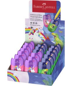 Puntenslijper Faber-Castell Dino/Unicorn dubbel 18st. in    display