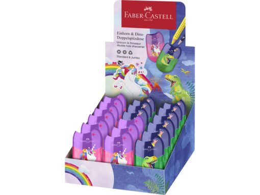Puntenslijper Faber-Castell Dino/Unicorn dubbel 18st. in    display