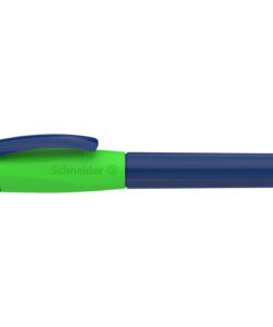 koningsblauwe inkt. Een reservepatroon is in de houder ondergebracht. De Base Ball is een aanvulling op de schoolvulpen en is voor beginnende schrijvers en leerlingen en eveneens voor linkshandigen zeer geschikt. Houderkleur blauw/groen. Inkt bevat conserveermiddel C(M)IT/MIT.