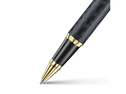 Rollerball Sheaffer 300 E9347 Engraved matt black shiny     chrome cap