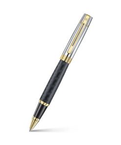 Rollerball Sheaffer 300 E9347 Engraved matt black shiny     chrome cap