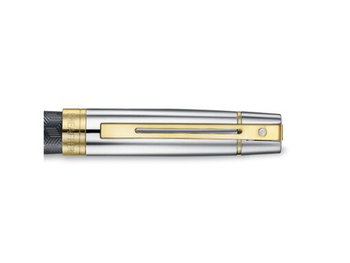 Rollerball Sheaffer 300 E9347 Engraved matt black shiny     chrome cap