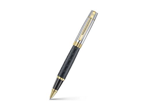 Rollerball Sheaffer 300 E9347 Engraved matt black shiny     chrome cap