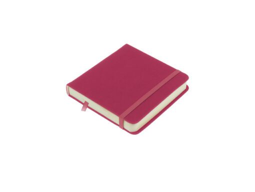 Schetsboek Kangaro 12x12cm ruby PU HC 80 vel 140gr roomwit  met elastiek en lint