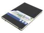 Schetsboek Kangaro A4 cold grey PU HC 80 vel 140gr roomwit  met elastiek en lint