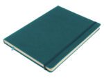 Schetsboek Kangaro A4 dark turquoise PU HC 80 vel 140gr     roomwit met elastiek en lint