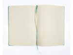 Schetsboek Kangaro A4 dark turquoise PU HC 80 vel 140gr     roomwit met elastiek en lint
