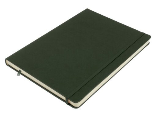 Schetsboek Kangaro A4 forest green PU HC 80 vel 140gr       roomwit met elastiek en lint