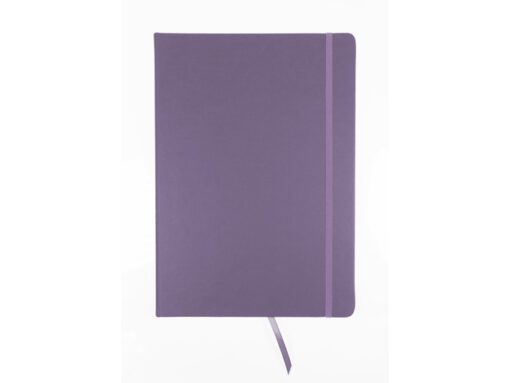 Schetsboek Kangaro A4 heather purple PU HC 80 vel 140gr     roomwit met elastiek en lint