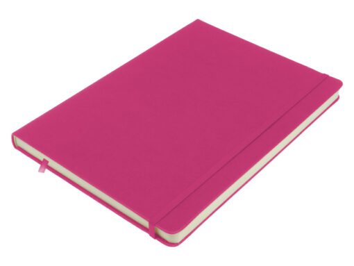 Schetsboek Kangaro A4 hot pink PU HC 80 vel 140gr roomwit   met elastiek en lint
