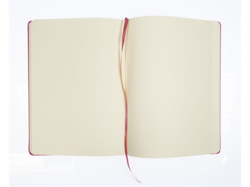 Schetsboek Kangaro A4 ruby PU HC 80 vel 140gr roomwit met   elastiek en lint