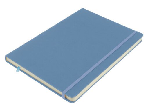 Schetsboek Kangaro A4 sky blue PU HC 80 vel 140gr roomwit   met elastiek en lint