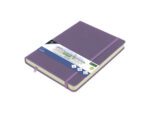 Schetsboek Kangaro A5 heather purple PU HC 80 vel 140gr     roomwit met elastiek en lint