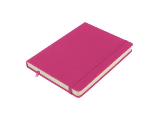 Schetsboek Kangaro A5 hot pink PU HC 80 vel 140gr roomwit   met elastiek en lint