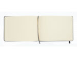 Schetsboek Kangaro A5 landscape cold grey PU HC 80 vel      140gr roomwit met elastiek en lint