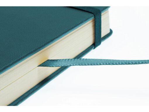 Schetsboek Kangaro A5 landscape dark turquoise PU HC 80 vel 140gr roomwit met elastiek en lint