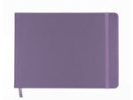 Schetsboek Kangaro A5 landscape heather purple PU HC 80 vel 140gr roomwit met elastiek en lint
