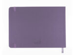 Schetsboek Kangaro A5 landscape heather purple PU HC 80 vel 140gr roomwit met elastiek en lint