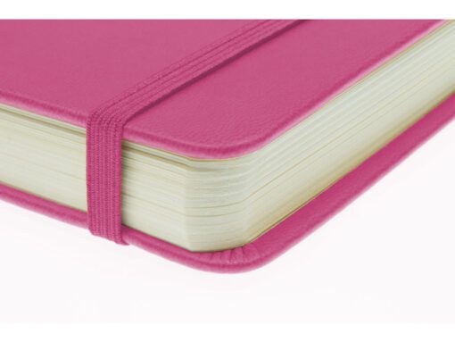 Schetsboek Kangaro A5 landscape hot pink PU HC 80 vel 140gr roomwit met elastiek en lint