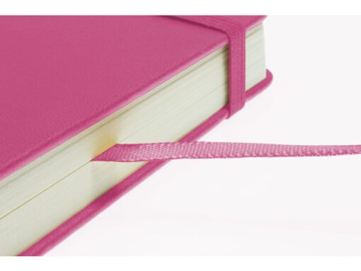 Schetsboek Kangaro A5 landscape hot pink PU HC 80 vel 140gr roomwit met elastiek en lint