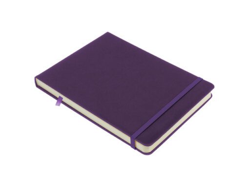 Schetsboek Kangaro A5 landscape purple heart PU HC 80 vel   140gr roomwit met elastiek en lint