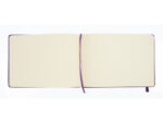 Schetsboek Kangaro A5 landscape purple heart PU HC 80 vel   140gr roomwit met elastiek en lint