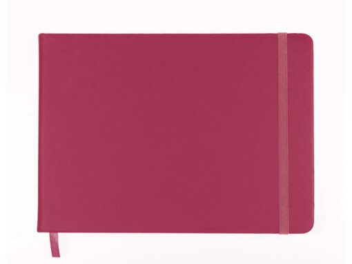 Schetsboek Kangaro A5 landscape ruby PU HC 80 vel 140gr     roomwit met elastiek en lint