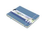 Schetsboek Kangaro A5 landscape sky blue PU HC 80 vel 140gr roomwit met elastiek en lint