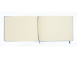 Schetsboek Kangaro A5 landscape sky blue PU HC 80 vel 140gr roomwit met elastiek en lint