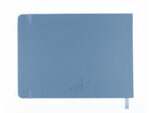 Schetsboek Kangaro A5 landscape sky blue PU HC 80 vel 140gr roomwit met elastiek en lint