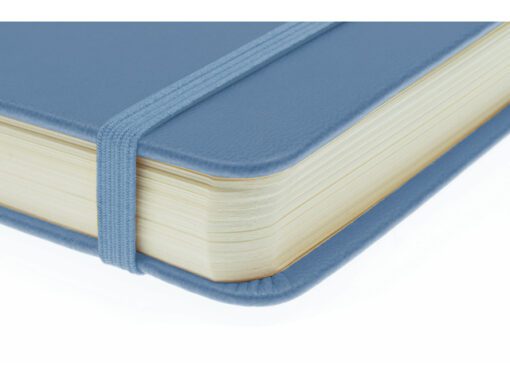Schetsboek Kangaro A5 landscape sky blue PU HC 80 vel 140gr roomwit met elastiek en lint