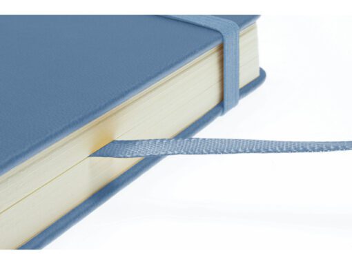 Schetsboek Kangaro A5 landscape sky blue PU HC 80 vel 140gr roomwit met elastiek en lint