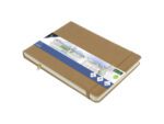 Schetsboek Kangaro A5 landscape taupe PU HC 80 vel 140gr    roomwit met elastiek en lint