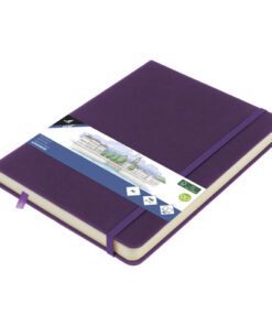 Schetsboek Kangaro A5 purple heart PU HC 80 vel 140gr       roomwit met elastiek en lint