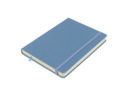 Schetsboek Kangaro A5 sky blue PU HC 80 vel 140gr roomwit   met elastiek en lint