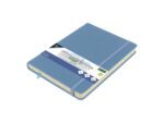 Schetsboek Kangaro A5 sky blue PU HC 80 vel 140gr roomwit   met elastiek en lint